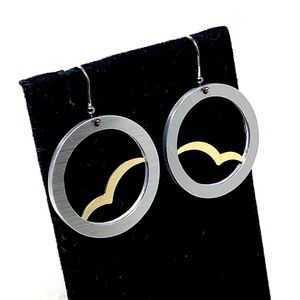 Sunset & the Seagull Earrings - Aluminum Signed